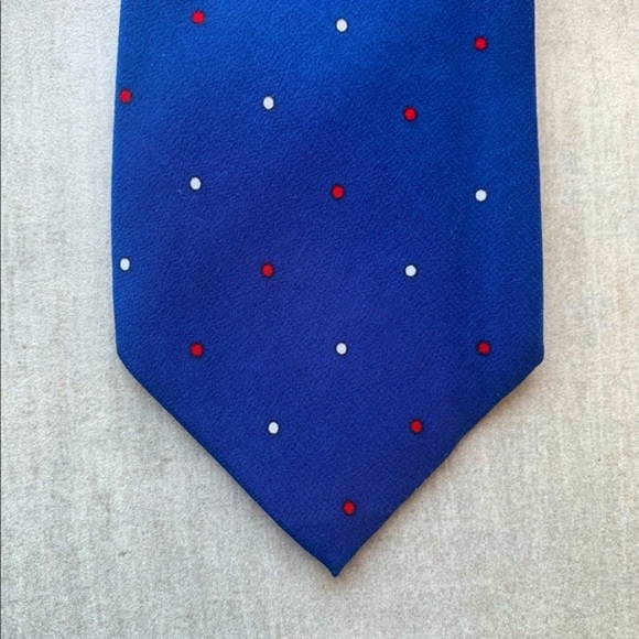 Emilio Pucci Slim Silk Polka Dot Stylish Tie - Picture 5 of 6